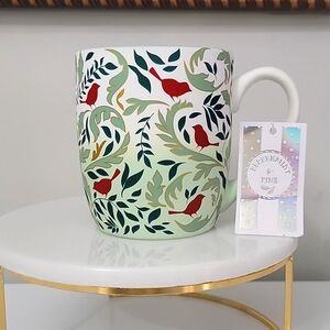 Peppermint & Pine Holiday Bird Mug, NWT